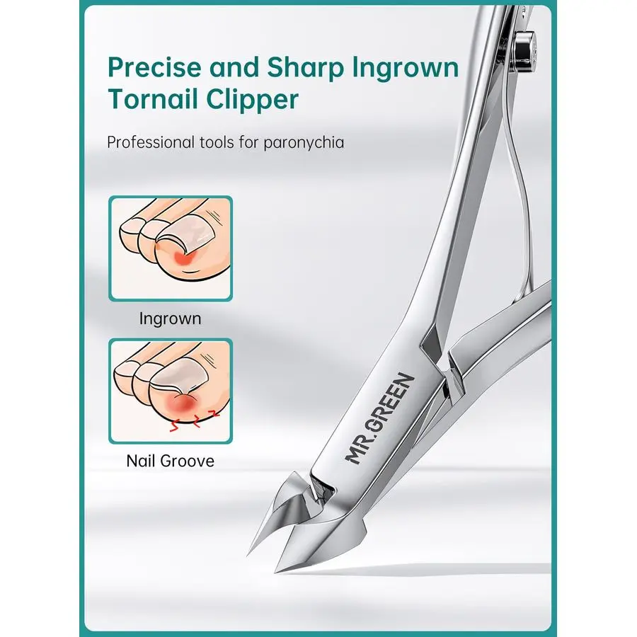 9in1 مانيكير أمبير مجموعة باديكير المهنية الألمانية الفولاذ المقاوم للصدأ مسمار كليبرز أدوات للعناية الشخصية مع SplashProof مسمار المقص أمبير #2