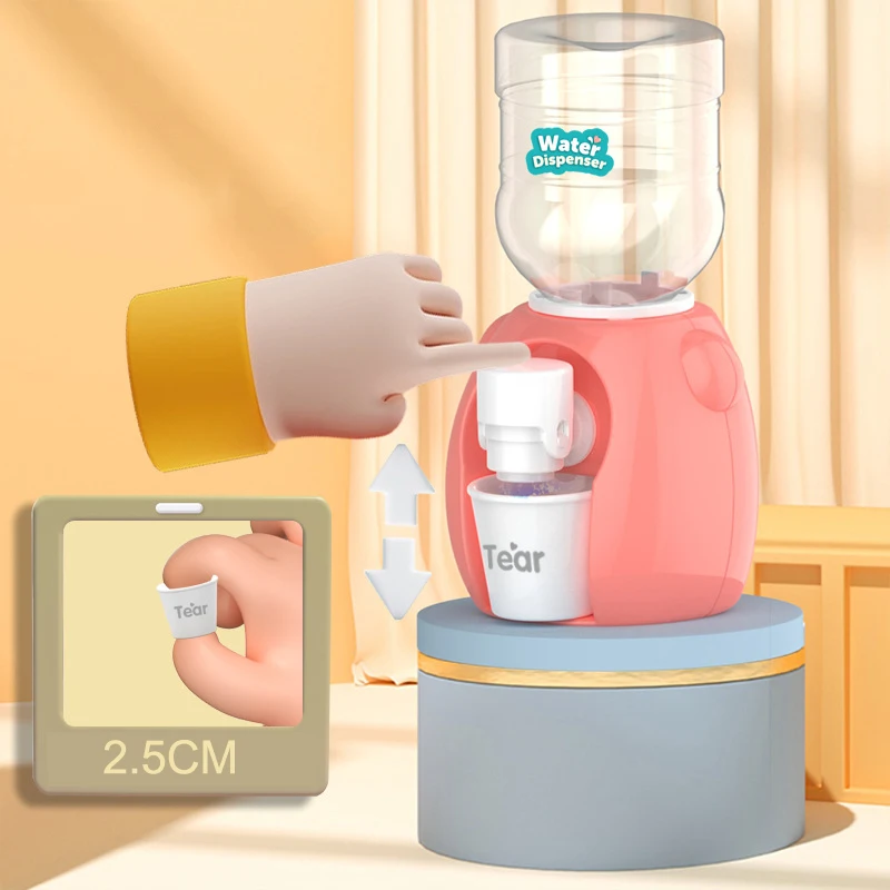 Funny Mini Water Dispenser Cute Creative Cold Water Juice Milk Drinking Fountain Simulation Cartoon Children Kitchen Toy Gifts