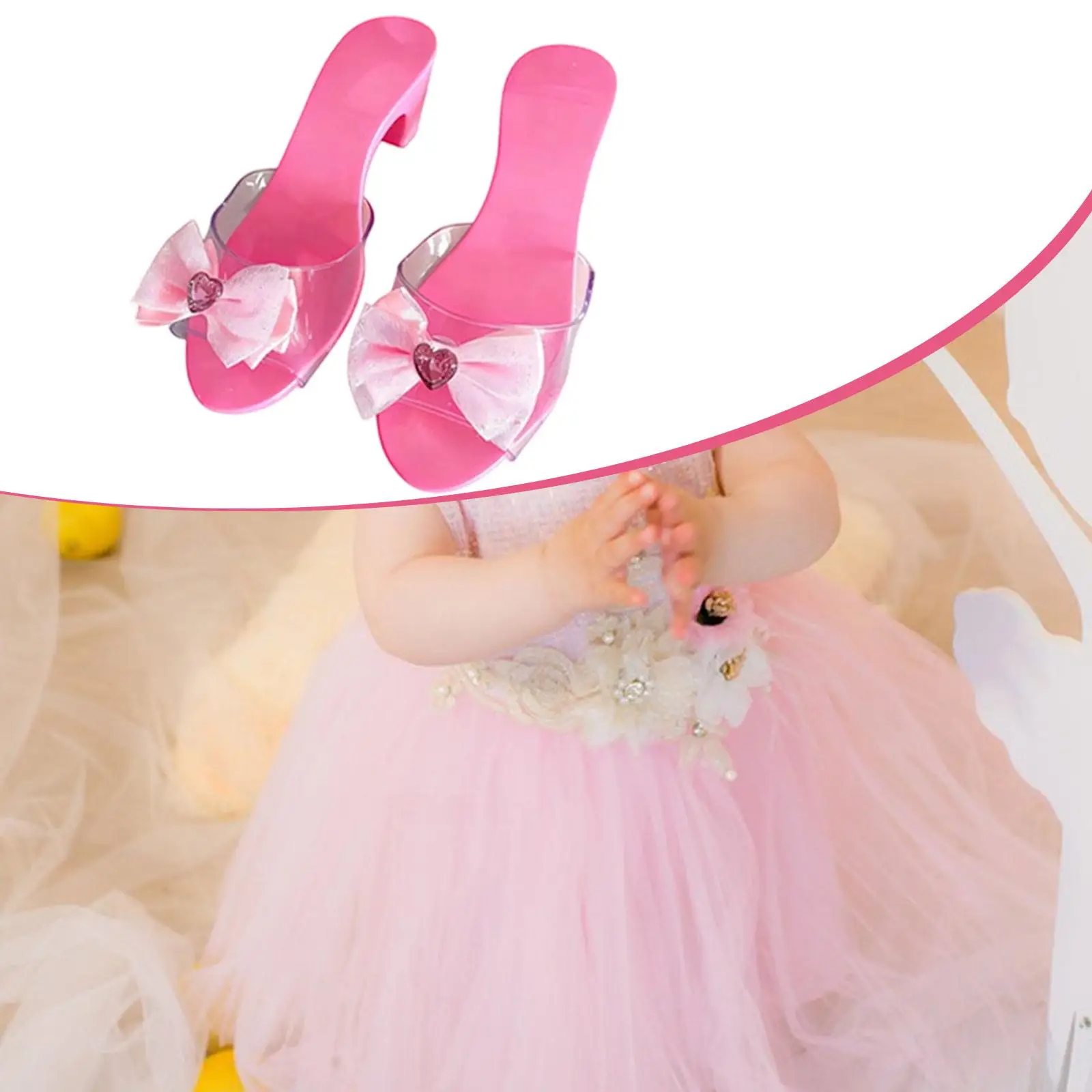 Jelly Sandalen Kids Hakken Cosplay Collector, Doe alsof Spelen, Mode, Verkleed Prinses Schoen Slip op Schoen voor Verjaardagsfeestje Gunsten