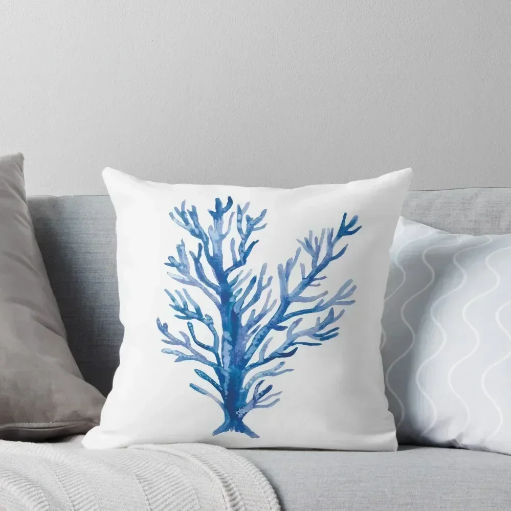 

Blue Coral - Watercolor - Great Barrier Reef Throw Pillow pillowcases for sofa cushions bed pillows pillow