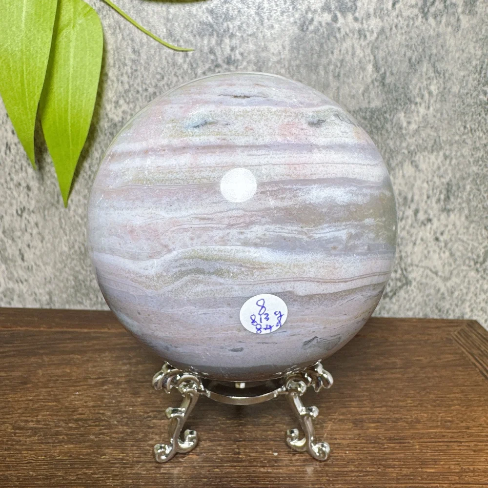 Natural Ocean Jasper Crystal Sphere Reiki Healing Stone Unique Raw Geode Ball Quartz Home Decor Gemstones Mineral