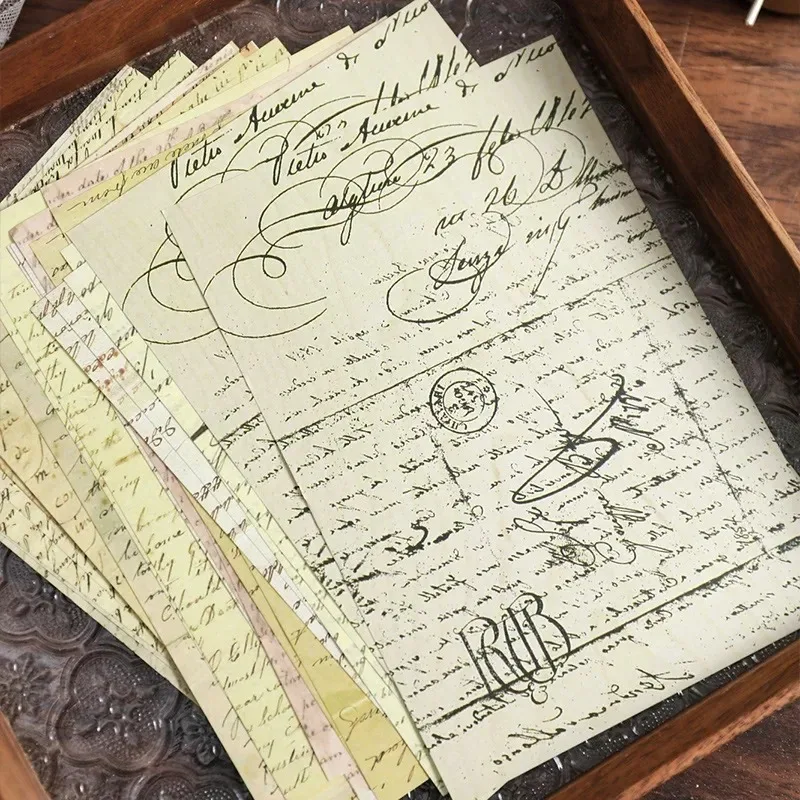 30 Sheets Retro Classical Letters Maps Roses Literary Scrapbooking Junk Journal Decorative Decoupage Paper Collage