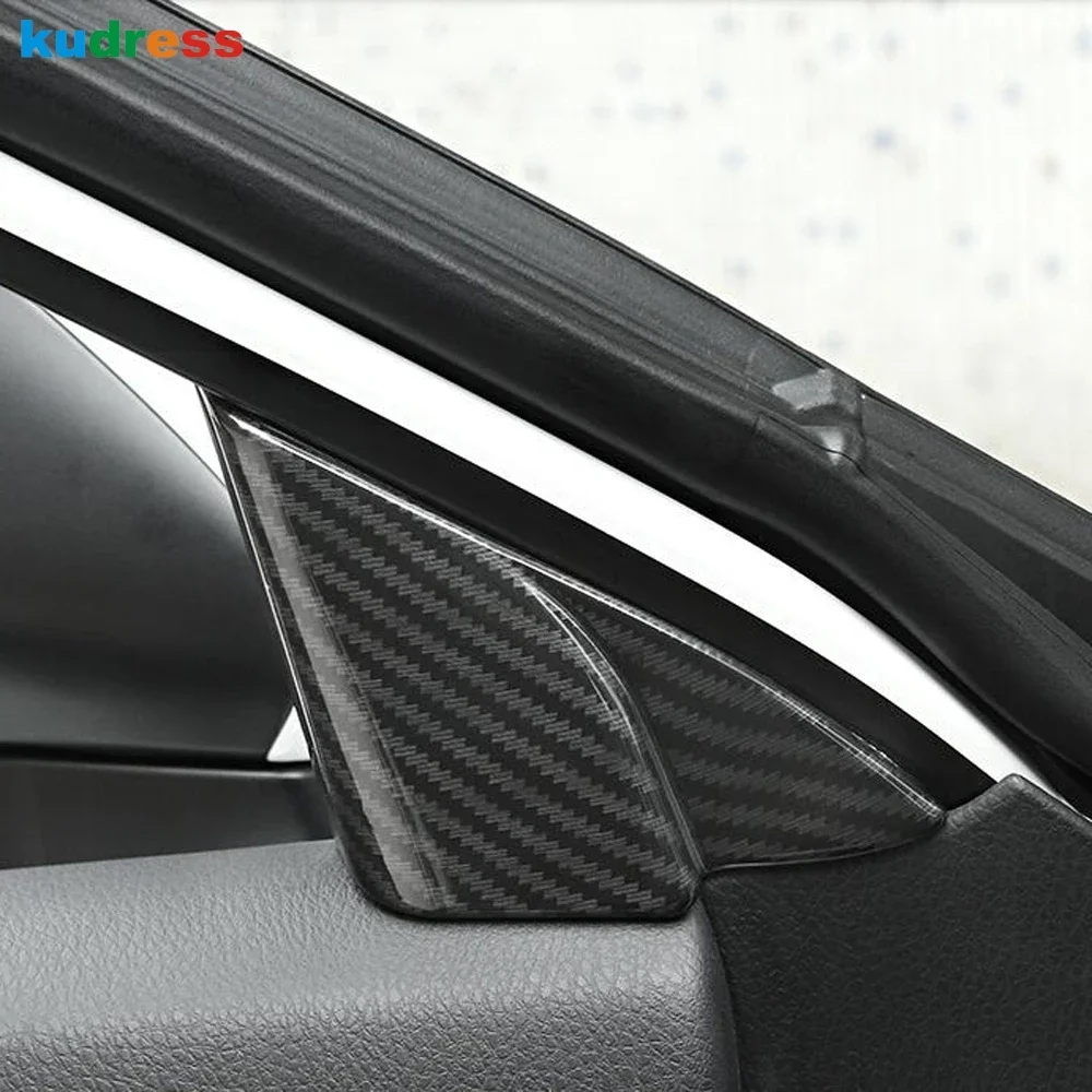 For Toyota Camry 70 2018 2019 2020 2021 2022 2023 Carbon Car Front Door Window A Pillar Triangle Cover Trim Interior Accessories