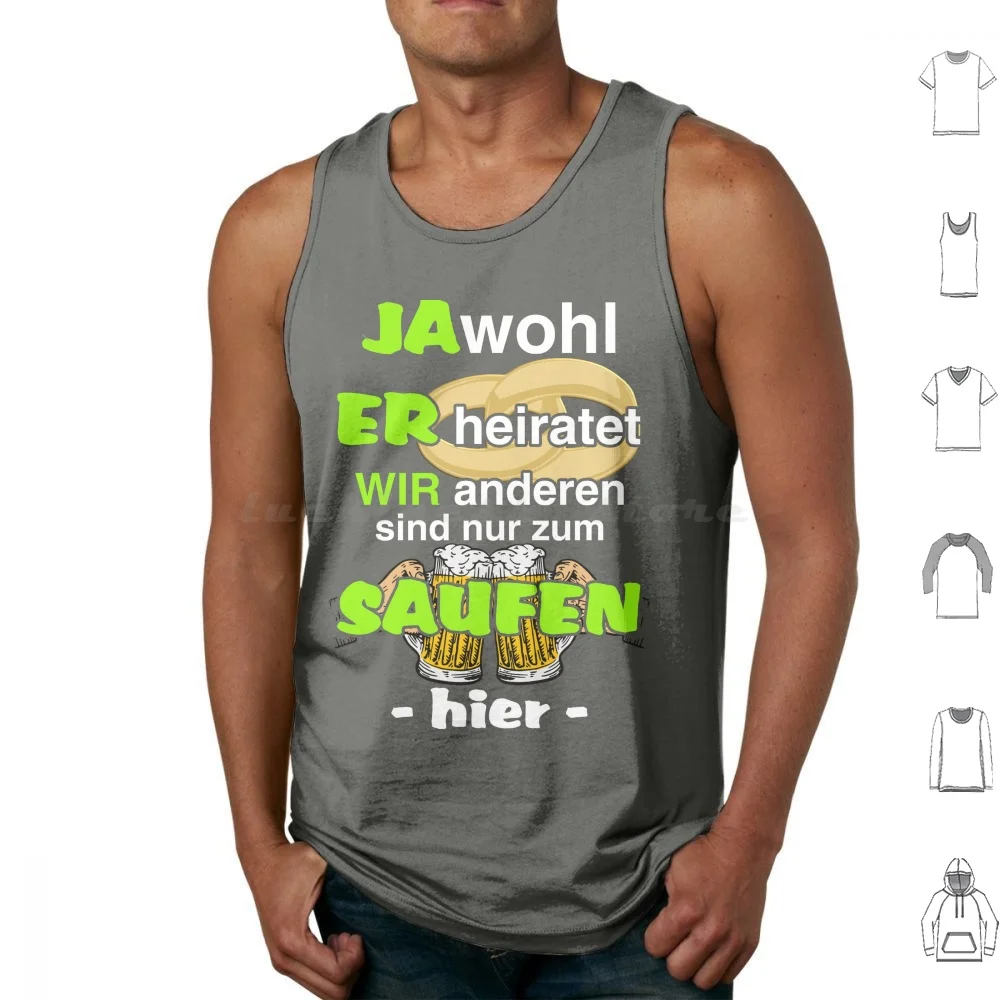 Jga-Bachelor Party He Is Getting Married Tank Tops Vest Sleeveless Jga Marriage Bachelor Party Groom Marries Drink