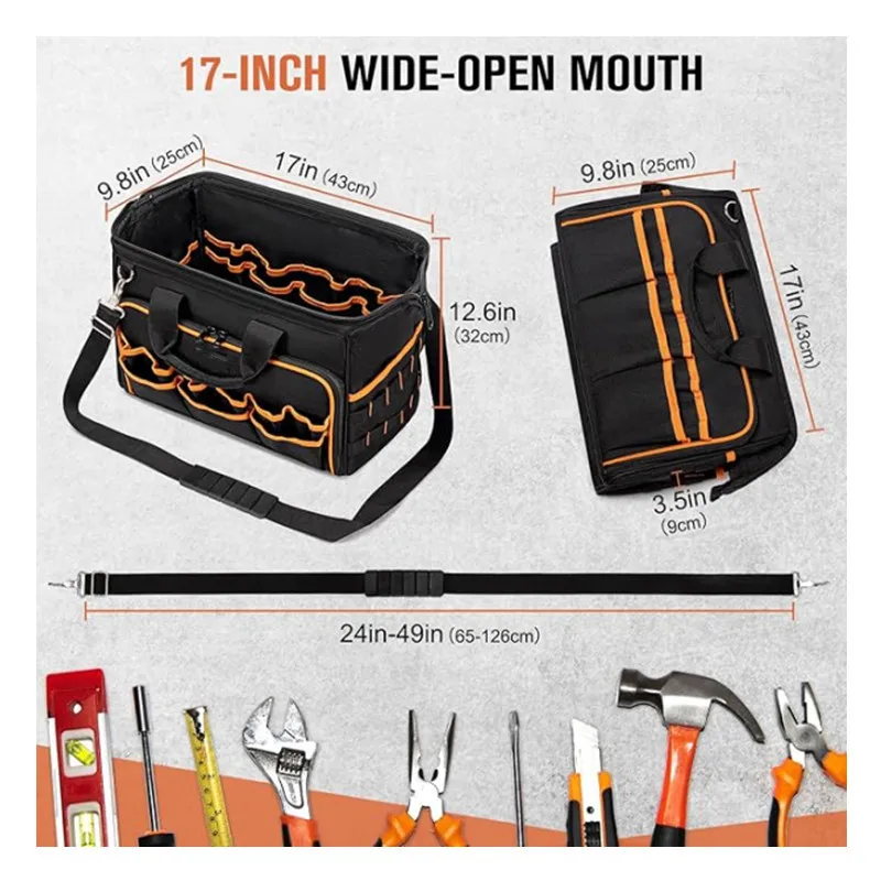 DGEV Tool Tote, Tool Bag Organizer, Electrician Tool Bag,  Tool Bag, Tool Caddy, Tool Bags for Electricians