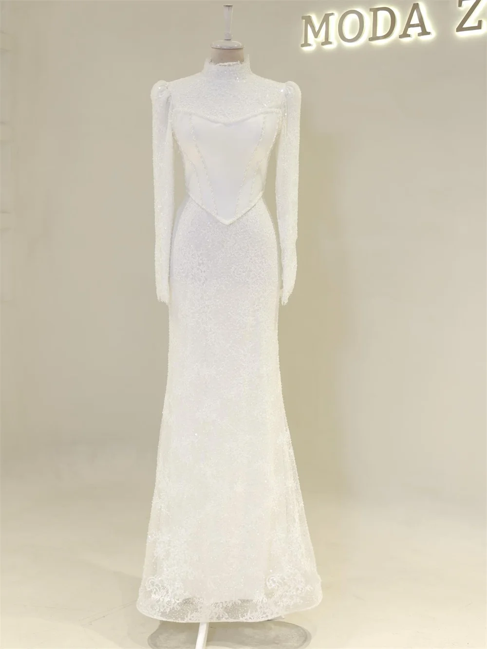 Mila Lace High Neck Prom Dresses Long Sleeve Skinny Customized Formal Evening Elegant Floor-Length Elevestidos de fiesta 2025