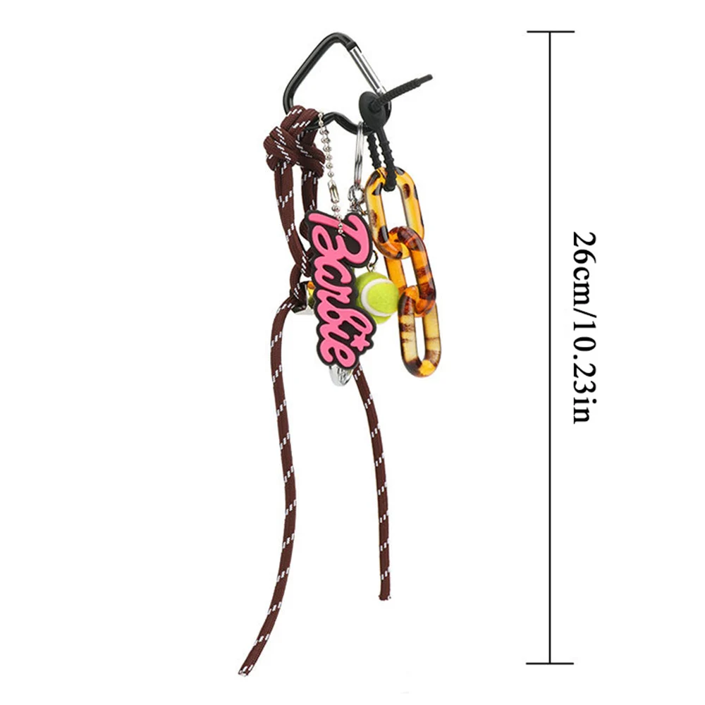 Trendy Colored Rope String Bag Charms New Luxury Designed Braided Straps Bag Decorations Multipurpose Rope Fashion Bag Keychain