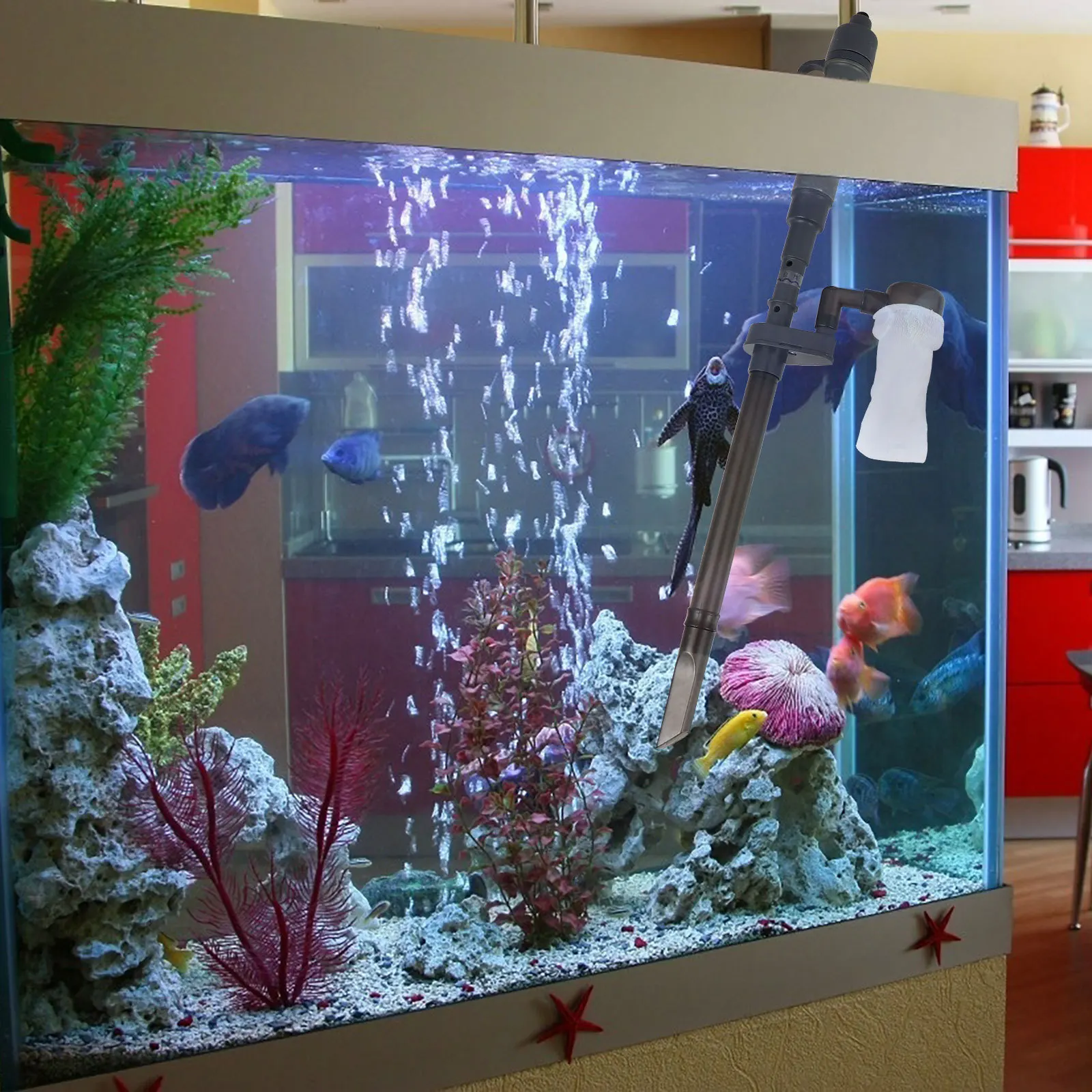 

1 set 1 Set Electric Aquarium Vacuum Fish Tank Water Changer Automatic Siphon Sand Washer Debris Remover Operated C