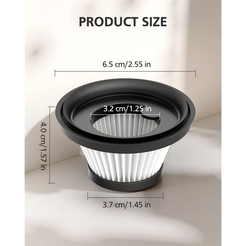 BAAM-مرشحات مكنسة بديلة قابلة للغسل وإعادة الاستخدام مكونة من 6 قطع للمكنسة الكهربائية ذات القوة الحصانية