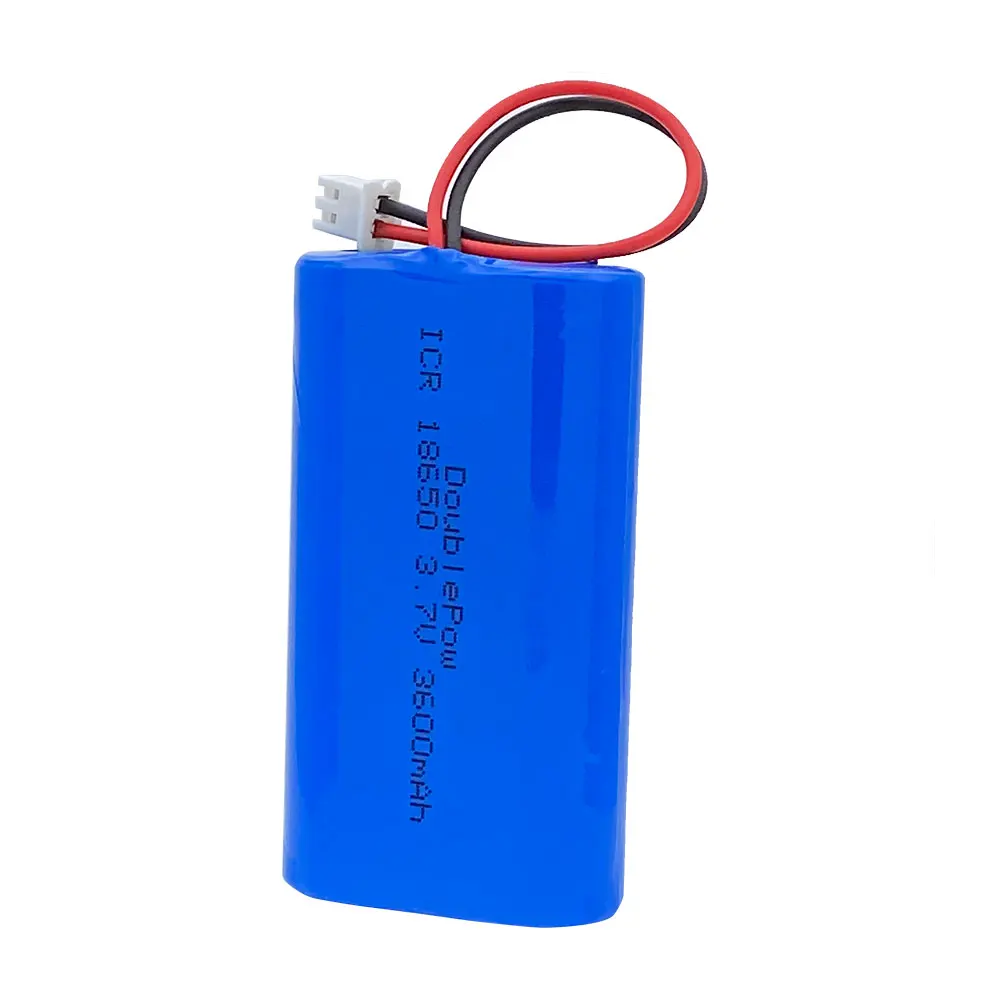 Batterie au lithium Rechargeable 3.7V 18650, 3600mAh/5200mAh, 18650, carte de protection des haut-parleurs mégaphone + prise XH-2P