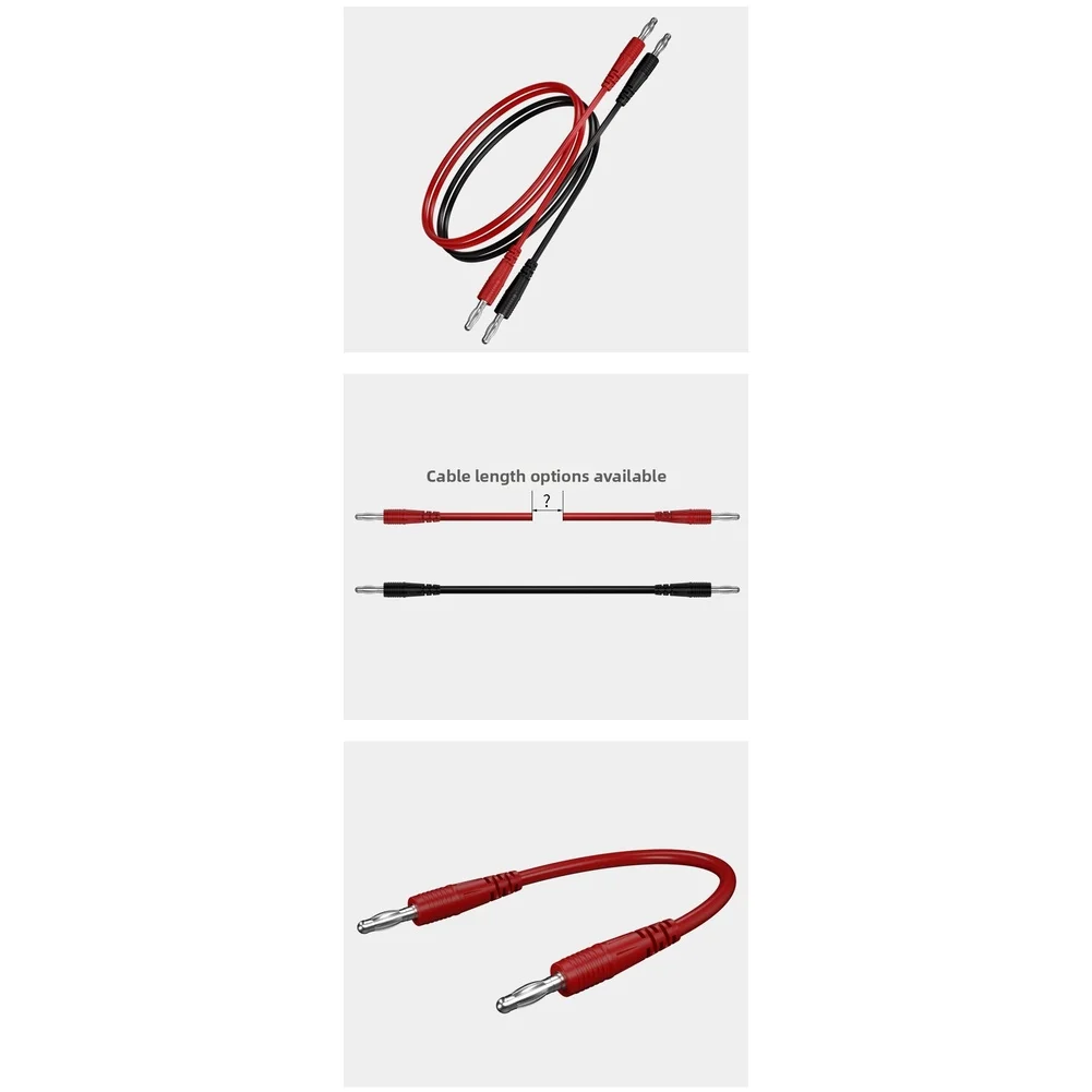 4mm Dual Banana Test Connector for Lab Instruments Nickel Plated Copper Core PVC Molded Construction 5.1x1.8x0.4cm