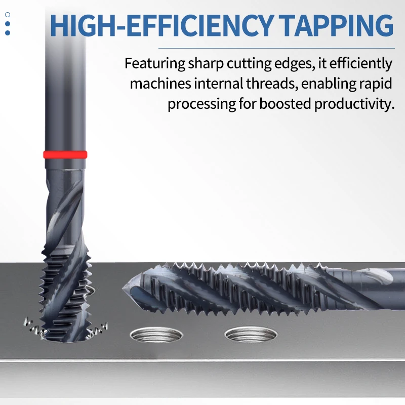 UFS TAP HSS-CO Anello rosso JIS Standard con rubinetto scanalato a spirale OX UNC UNF 2-56 4-40 6-32 8-32 10-24 1/4 Maschio filettato a macchina