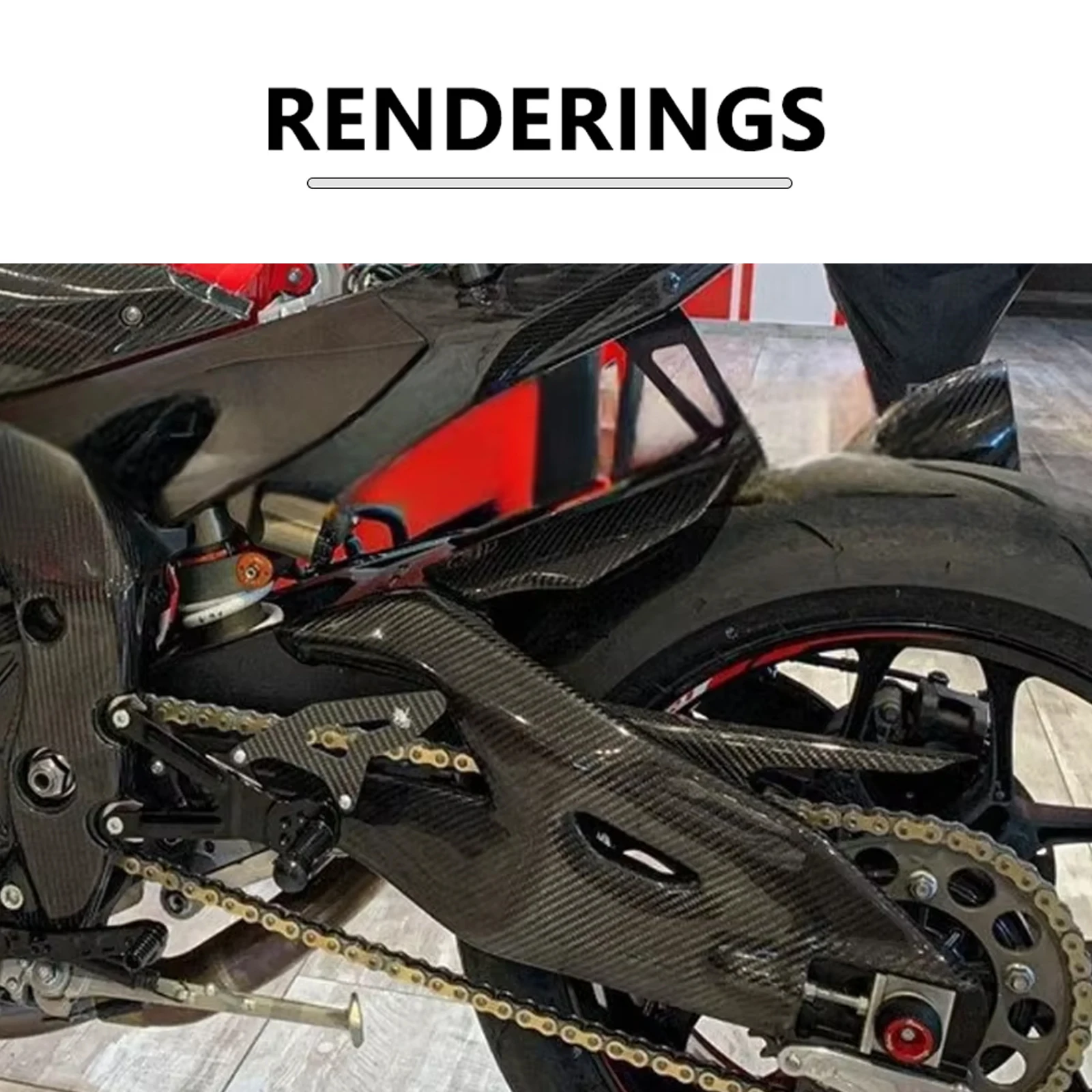For Yamaha YZFR1 YZF R1 YZF-R1 2015 2016 2017 2018 2019 YZFR1 ABS Carbon Motorcycle Swingarm Rear Cover Protector