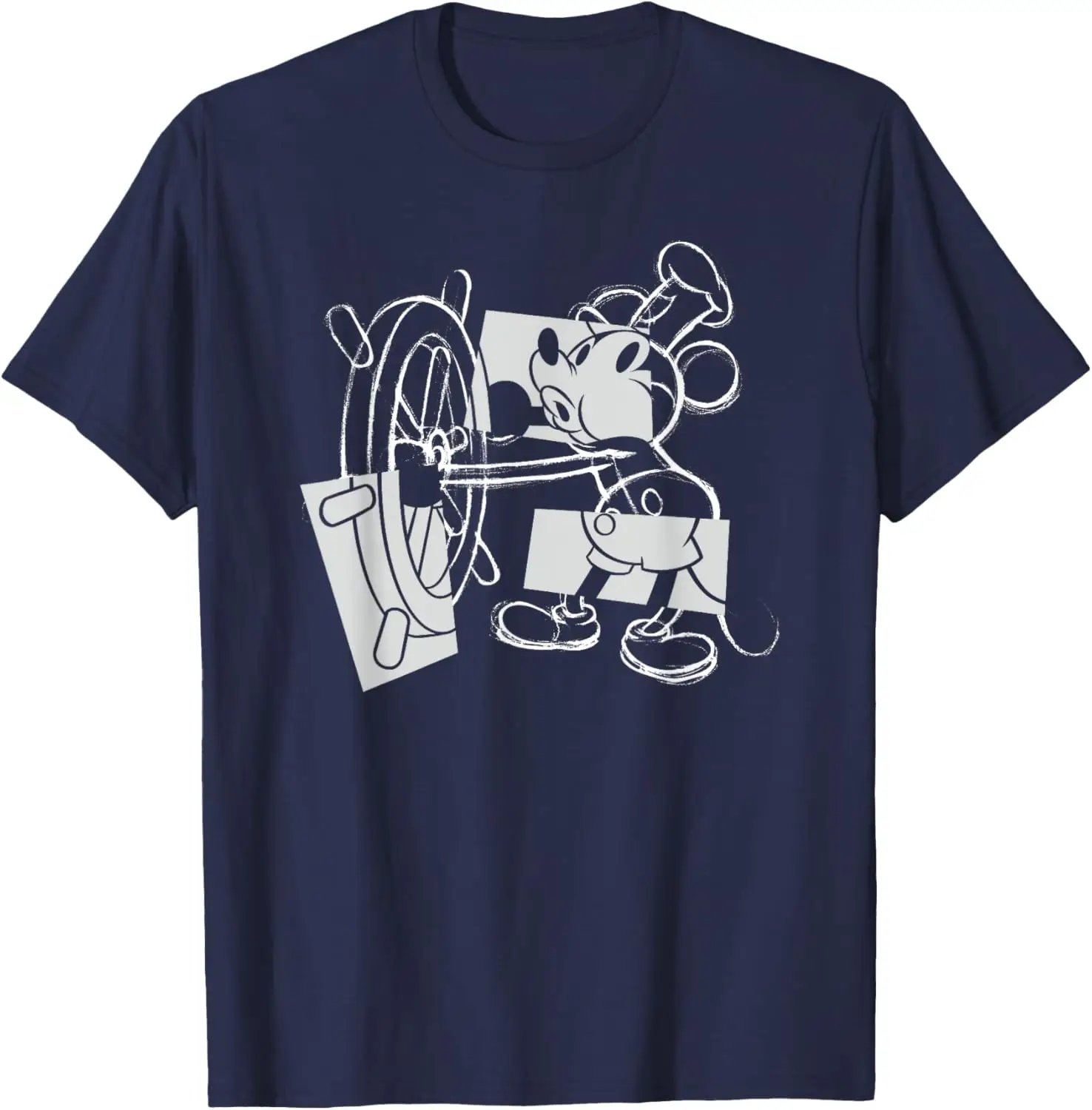 

Оригинальная футболка Miniso X Disney Steamboat Willie Iconic Classic с логотипом Микки и большой грудью, единорог