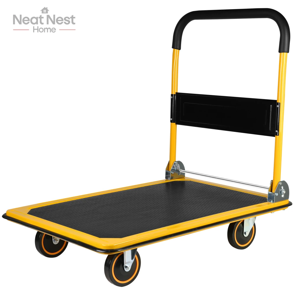 

Sturdy Platform Truck,Hand Truck,Foldable Dolly Cart for Moving Easy Storage and 360 Degree Swivel Wheels,660lbs Weight Capacity
