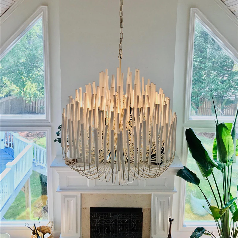 

Nordic Modern Log Branch Chandelier Living Dining Room Bar Bedroom Loft Stair Pendant Lamp Duplex Villa Home Decor Hanging Light
