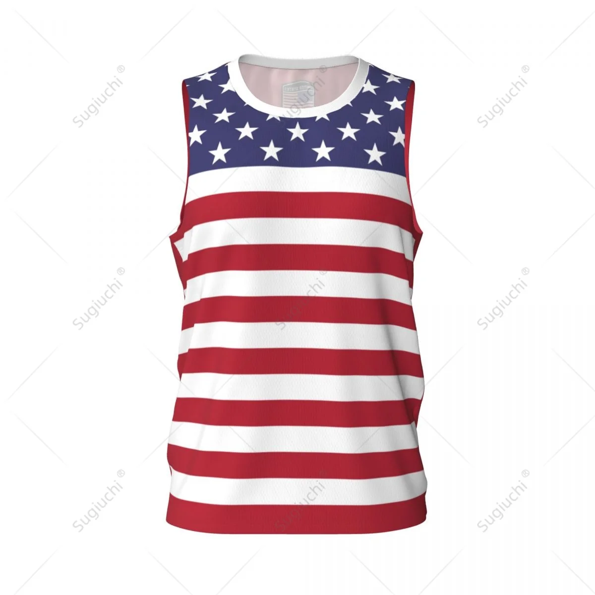 United States Flag Men Basketball Sports Jersey Running Fitness Multifunction Sleeveless tshirt Exclusive Custom Name Nunber