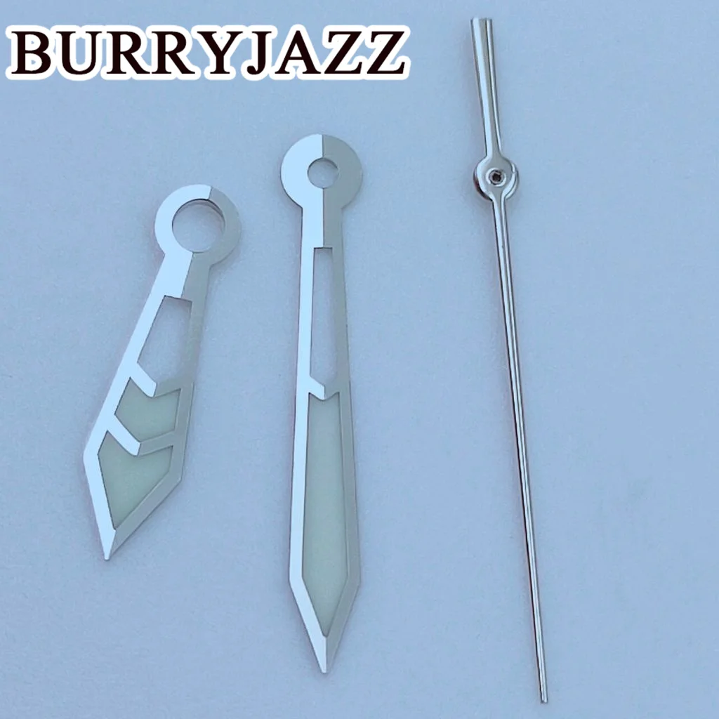 BURRYJAZZ NH35 NH36 NH38 7 s26 7 s36 4 r35 4 r36 lancette dell'orologio argento rosso argento giallo argento arancione mani verde luminoso