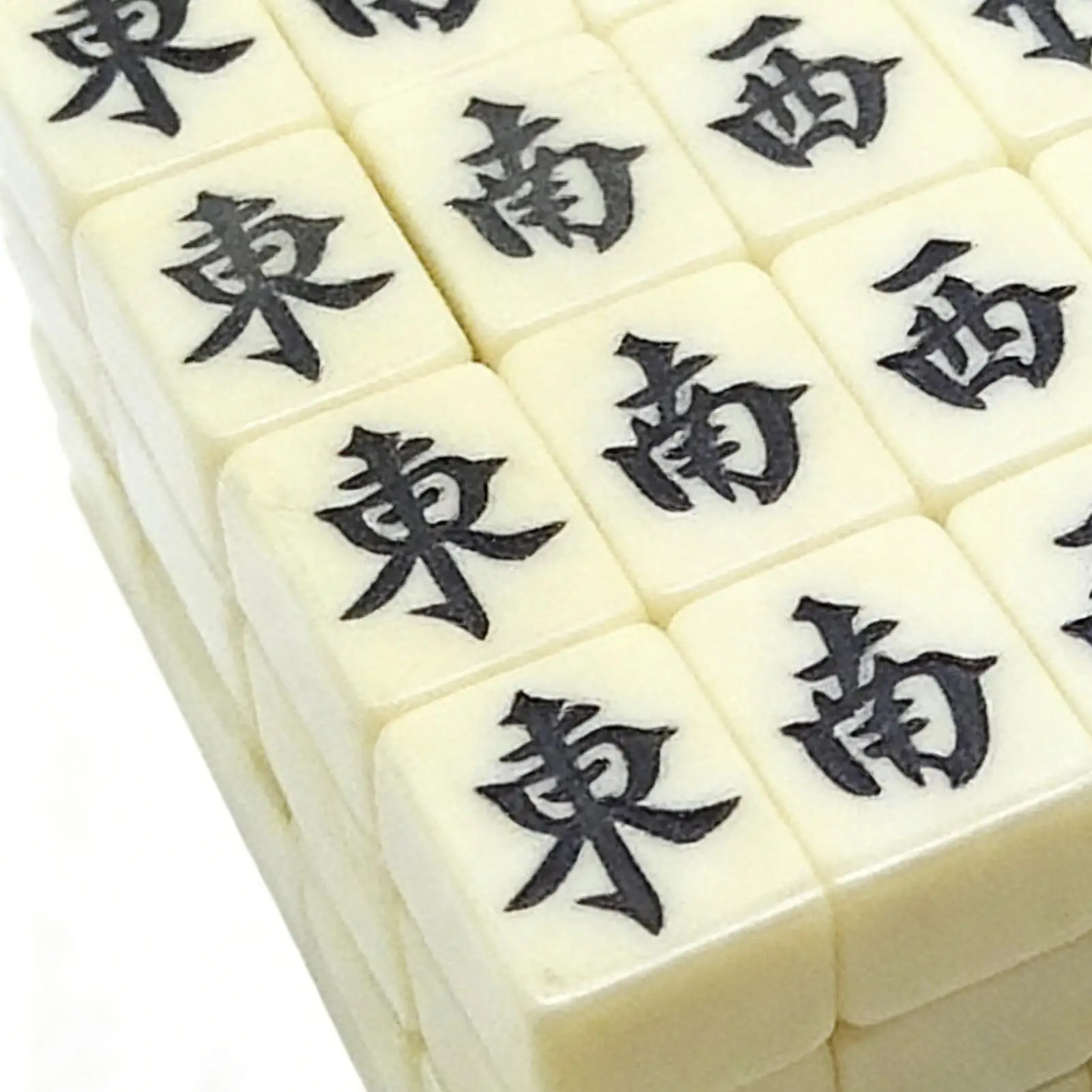 

Набор для игры в китайский маджонг, 144 белые мини-плитки с гравировкой для семейных встреч, для игры в китайском стиле, для семейного досуга