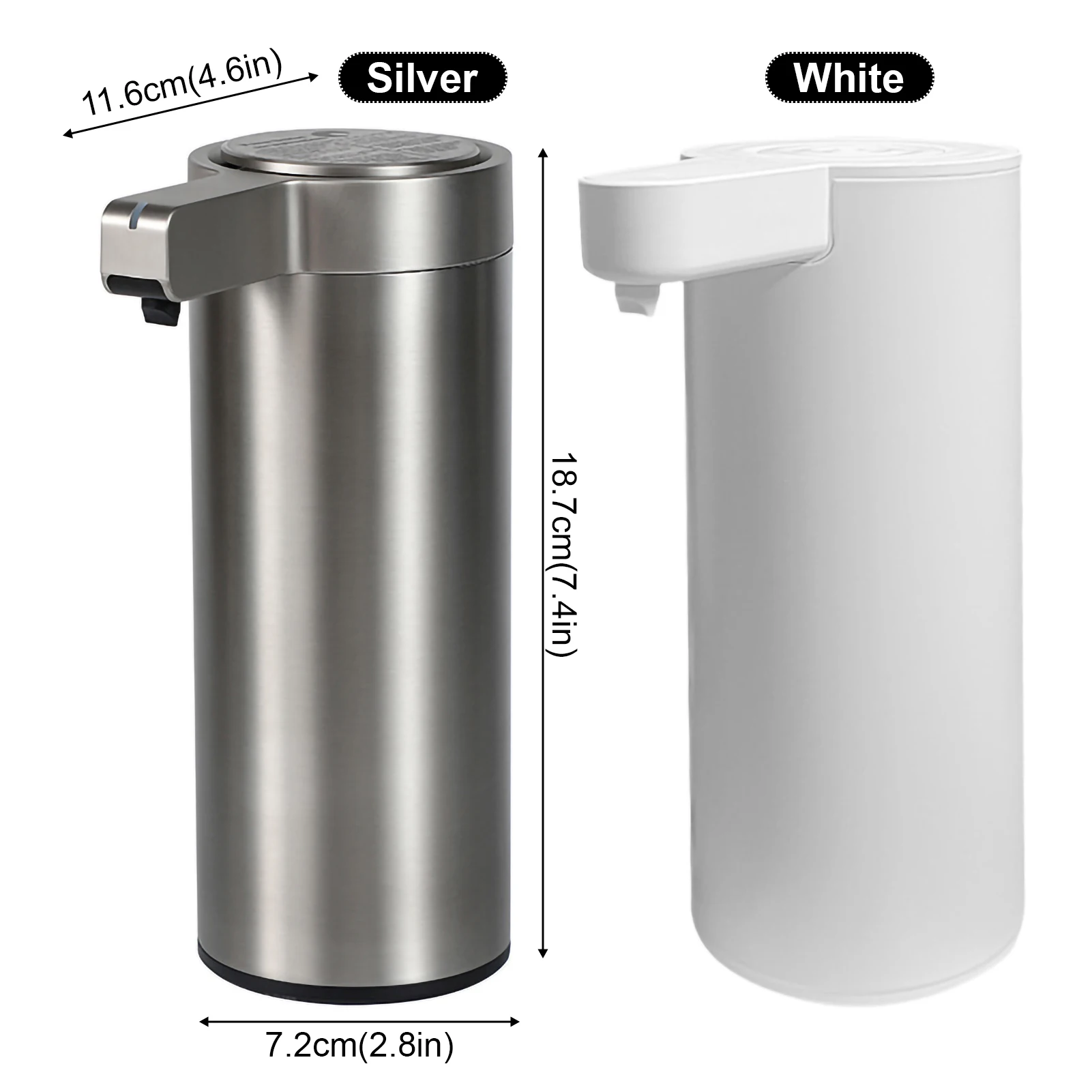 304 Stainless Soap Dispenser Kitchen Automatic Induction Electric Soap Dispenser USB Charging for Body Wash Bathroom Accessories