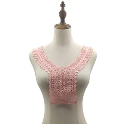 1 PCS Water-soluble lace collar milk silk embroidery fake collar three-dimensional hollow embroidery fake collar DIY lace access