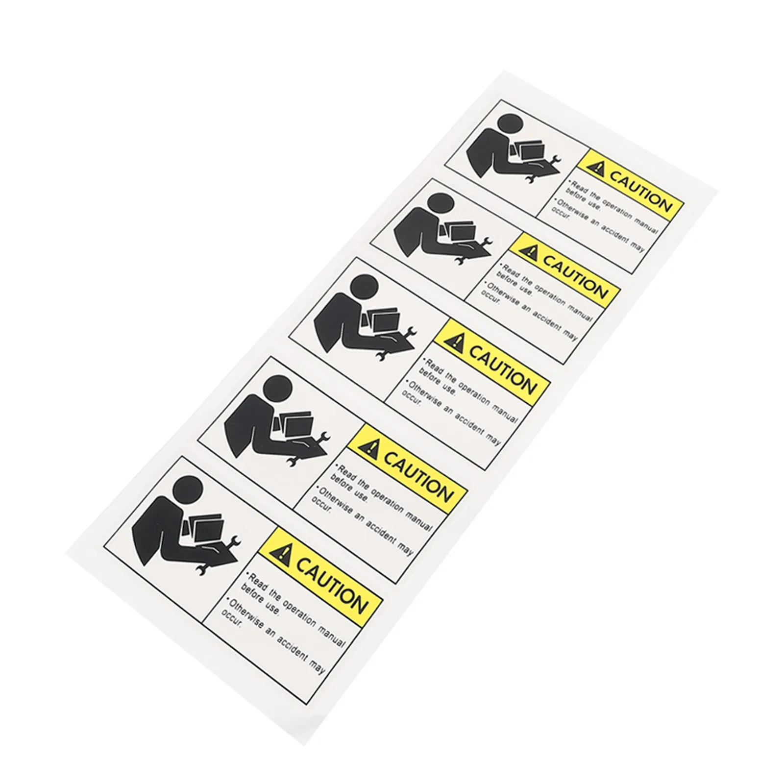

5Pcs Safety Warning Sticker Set High Visibility Caution Tape Decal for Industrial Warehouse Hazard Area Signage