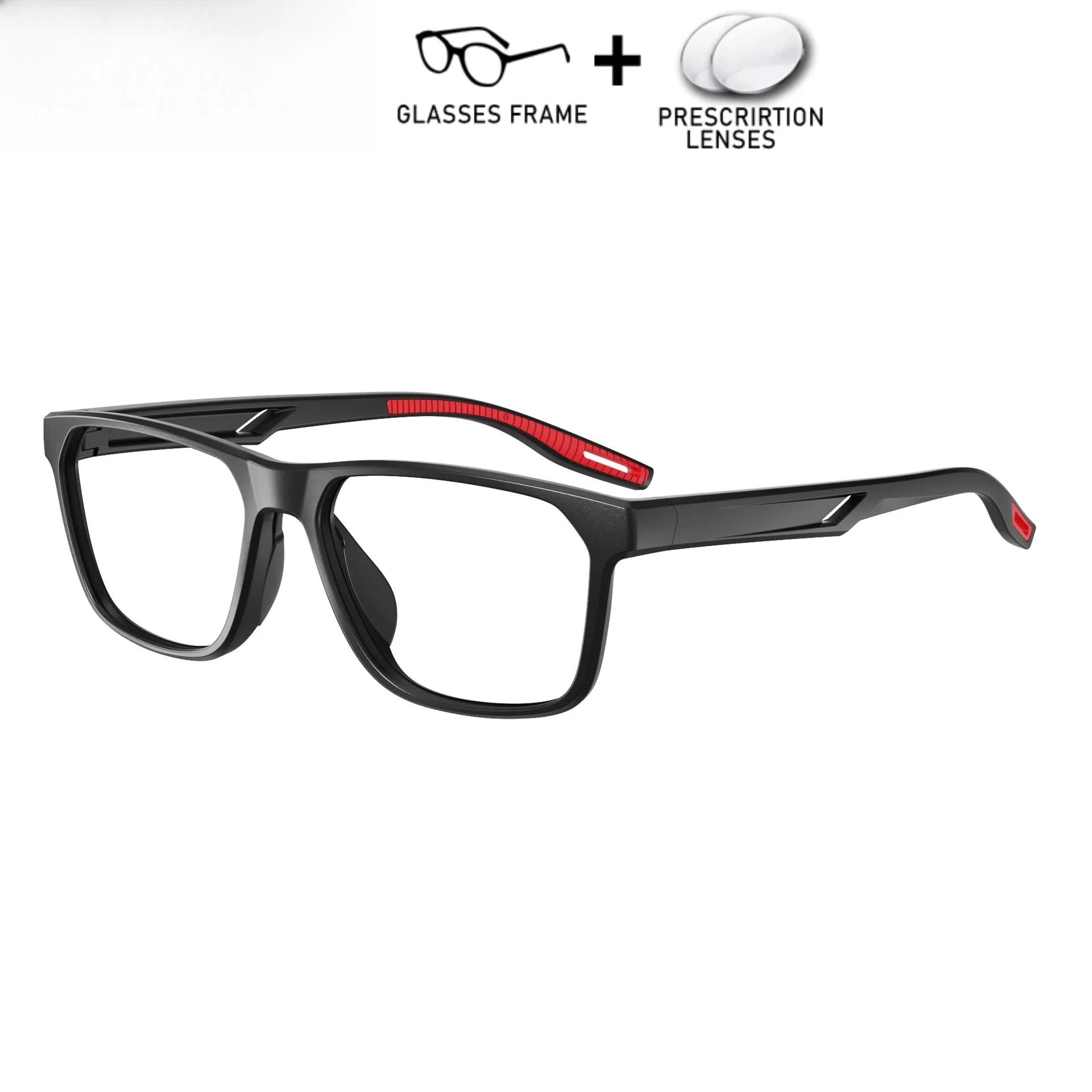 แว่นตา KUXA สำหรับผู้ชายและผู้หญิง แว่นสายตาสำหรับเล่นกีฬา ปั่นจักรยาน พร้อมเลนส์สายตาสั้น แว่นตา TR90 ป้องกันรังสียูวี แว่นกันแดดโพลาไรซ์