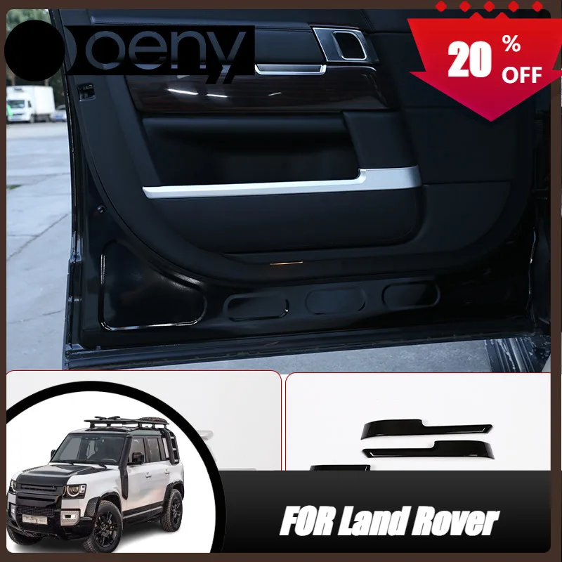 

Fit For 4pcs Land Rover Range Rover Vogue L405 2013-2017 Black Glossy Car ABS Chrome Interior Door Decoration Strip Trim Accesso