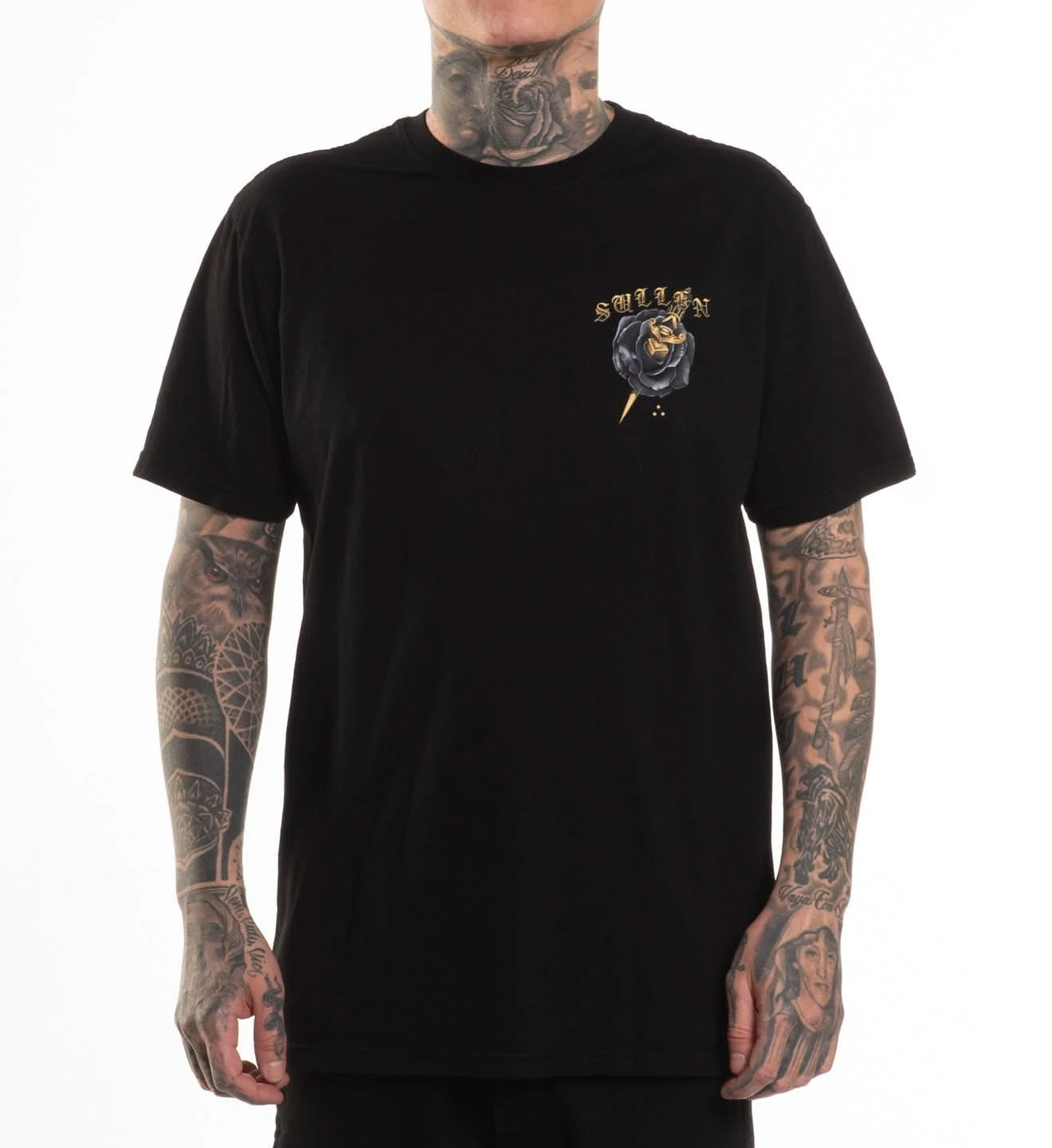 Golden Tears Premium Tattoo Art Street Trendy Fashion Casual T-Shirt Men's and Women's Luxury Brand Top