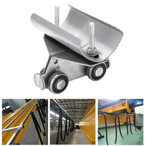 Imagen 1 del producto Carro de rueda de rodillo de pista de acero inoxidable, Polea De Cable de 24mm de diámetro, 1 unidad