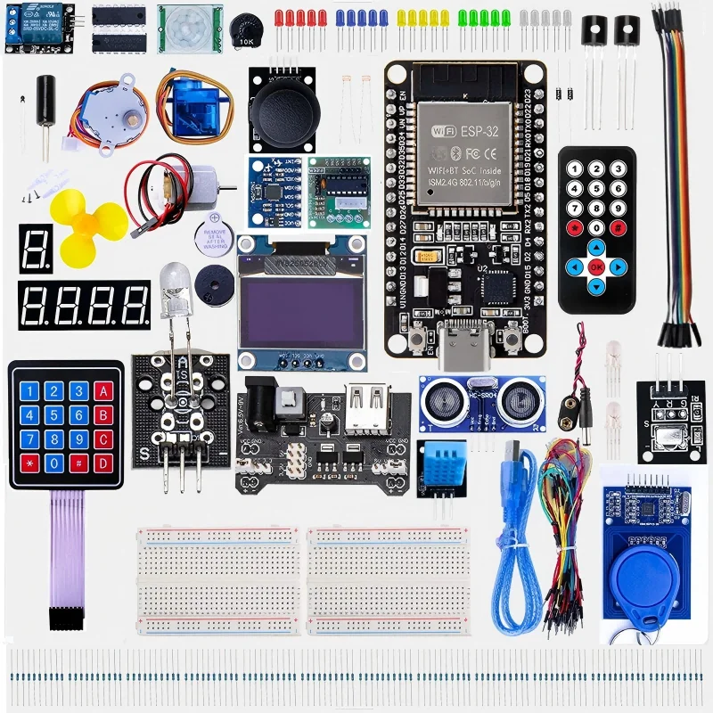 esp-32-super-starter-kit-with-tutorial-and-development-board-usb-c-dual-core-microcontroller-support-ap-sta-ap-sta-cp2102-chip