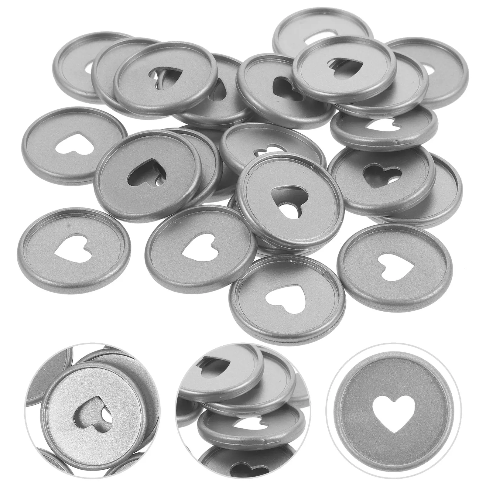 

24 Pcs Binding Discs Planner Loose Leaf Binder Heart ABS Mini Plastic Book Ring
