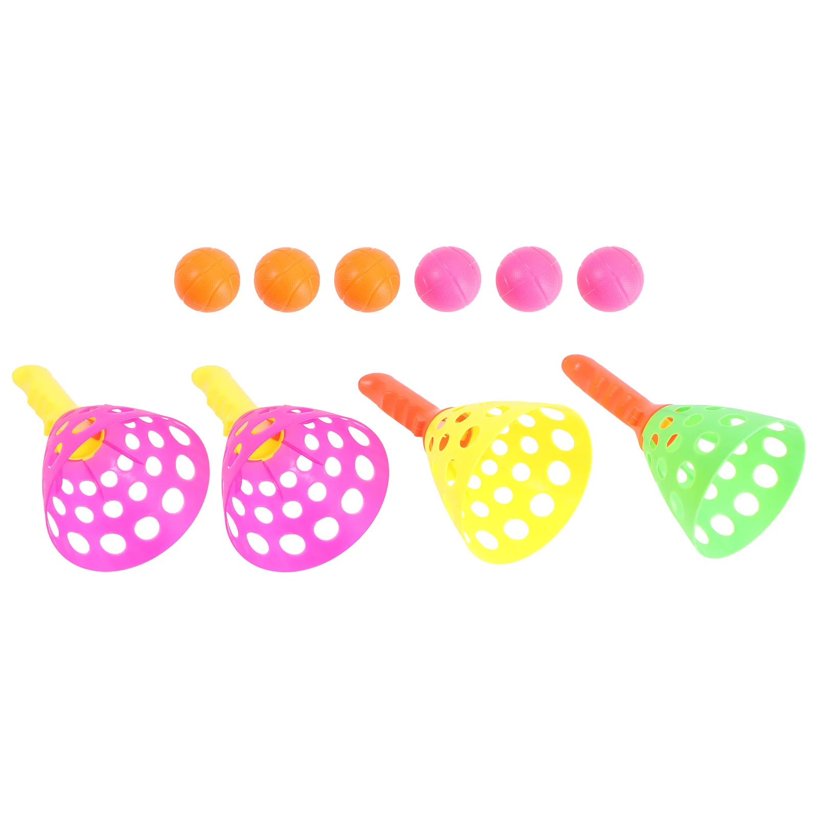 2 pares jogar bola conjunto seguro durável plástico crianças pegar jogar jogo diversão ao ar livre atividade familiar crianças jogar bola brinquedos