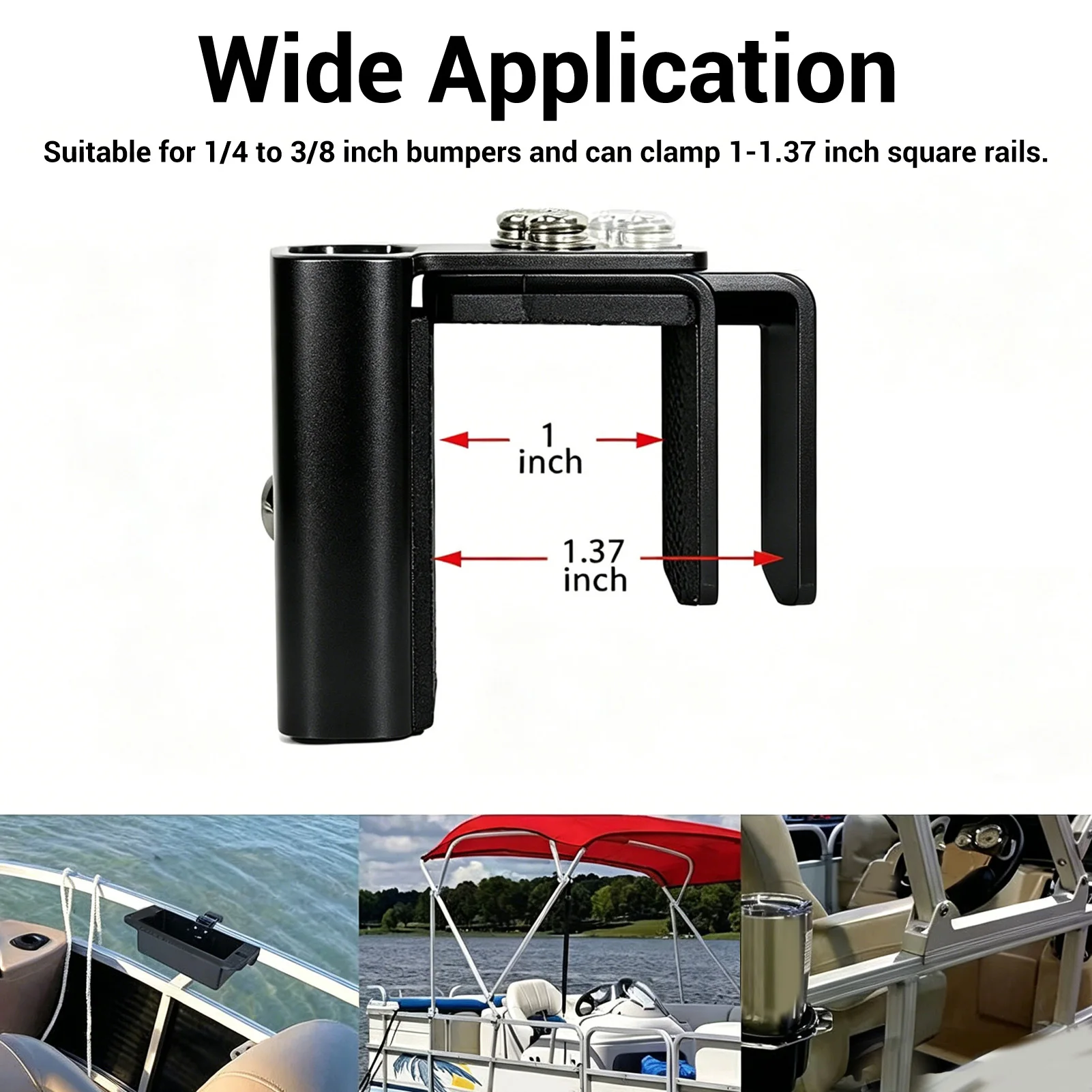 Boat Bumper Clip  Stainless Steel Pontoon Boat Bumper Clip with Spring for  Rails Stainless Steel Bumpers Hanger