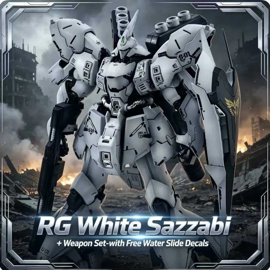 

RG29 MSN-04 Sazabi White Star Version Assembly Model Kit Action Figures With Decals Collectable Mecha Toy Desk Deco Boy Gift