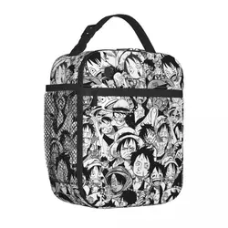 Pirates Monkey Luffy Manga Collage One Piece Insulated Lunch Bags Large Lunch Container Cooler Bag Lunch Box Tote Office Outdoor