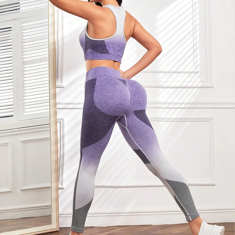 

Hip Lift Belly Support Yoga & Running Pants with Beautiful Back: Fitness Bra & Knitted Set