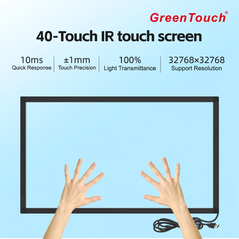 32 Inch IR Touch Screen Frame Diver-free USB Cable Plug-and-play 40 Touch Point