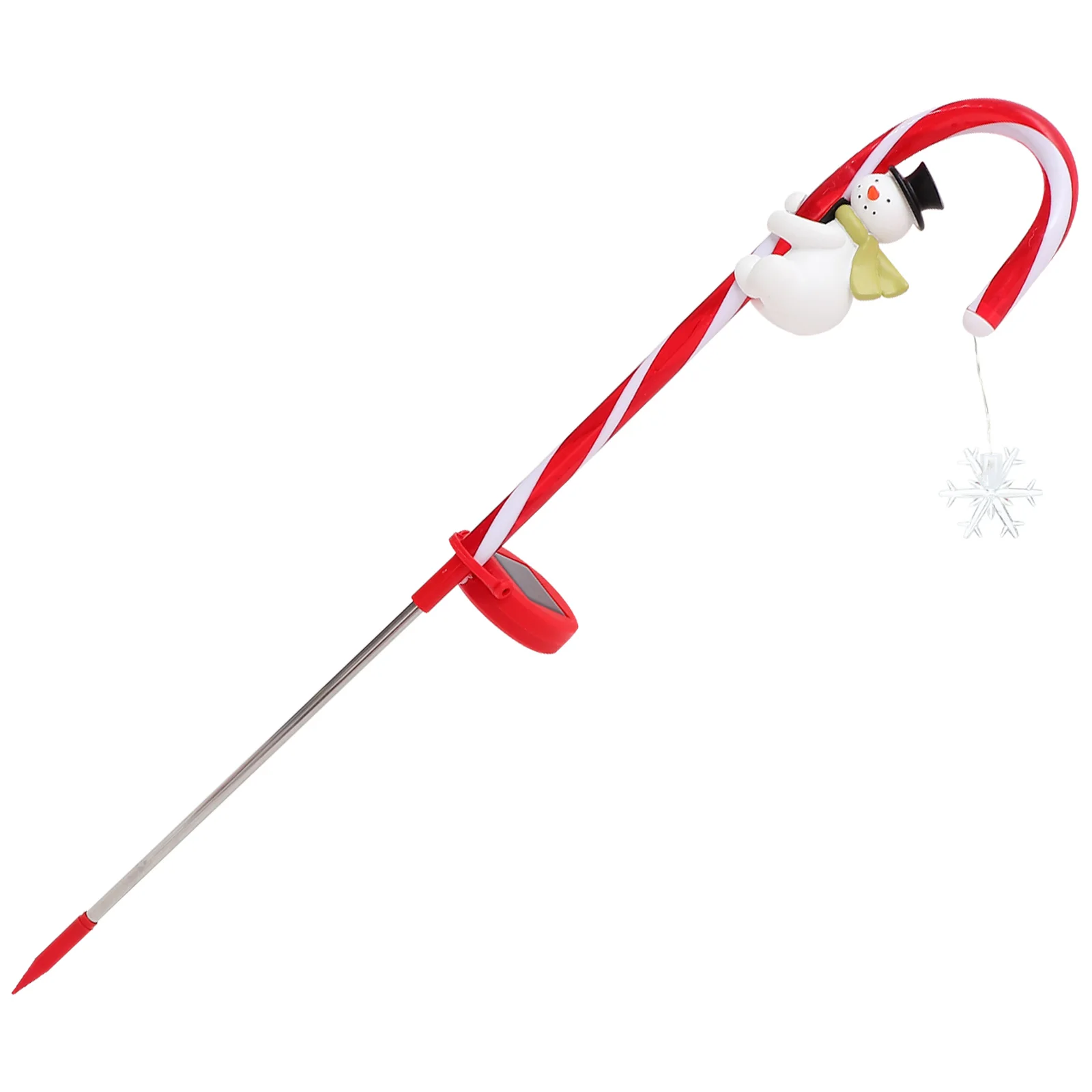 

Solar powered Lamp C y Light shape Stake Decorations Outdoor Yard Light Christmas Snowman Cane Lights