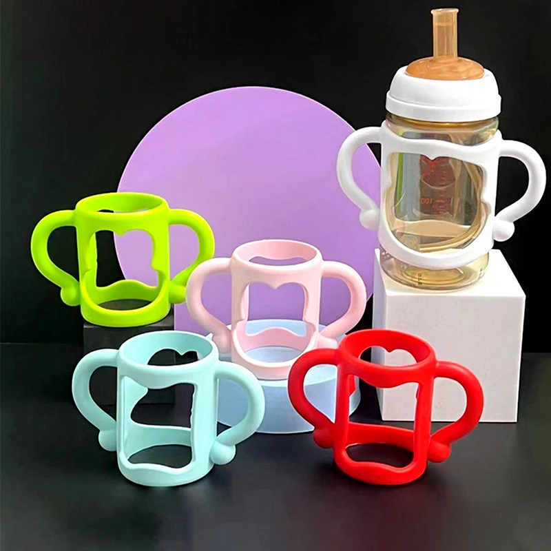 

1 Piece Durable Food Grade Silicone Transitional Sippy Cup Handle Grip For Wide-Neck Baby Bottles Baby Bottle Handles