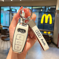 Car Smart Remote Key Case Cover Protective Shell Auto Styling Accessories For Audi A3 A4 B9 A6 A7 4K A8 E-tron Q5 Q8 C8 D5 SQ8