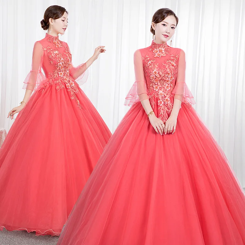 

Luxury High Neck Quinceanera Dress Lace Party Dress Ball Gown Vintage Robe De Bal Vestidos Plus Size