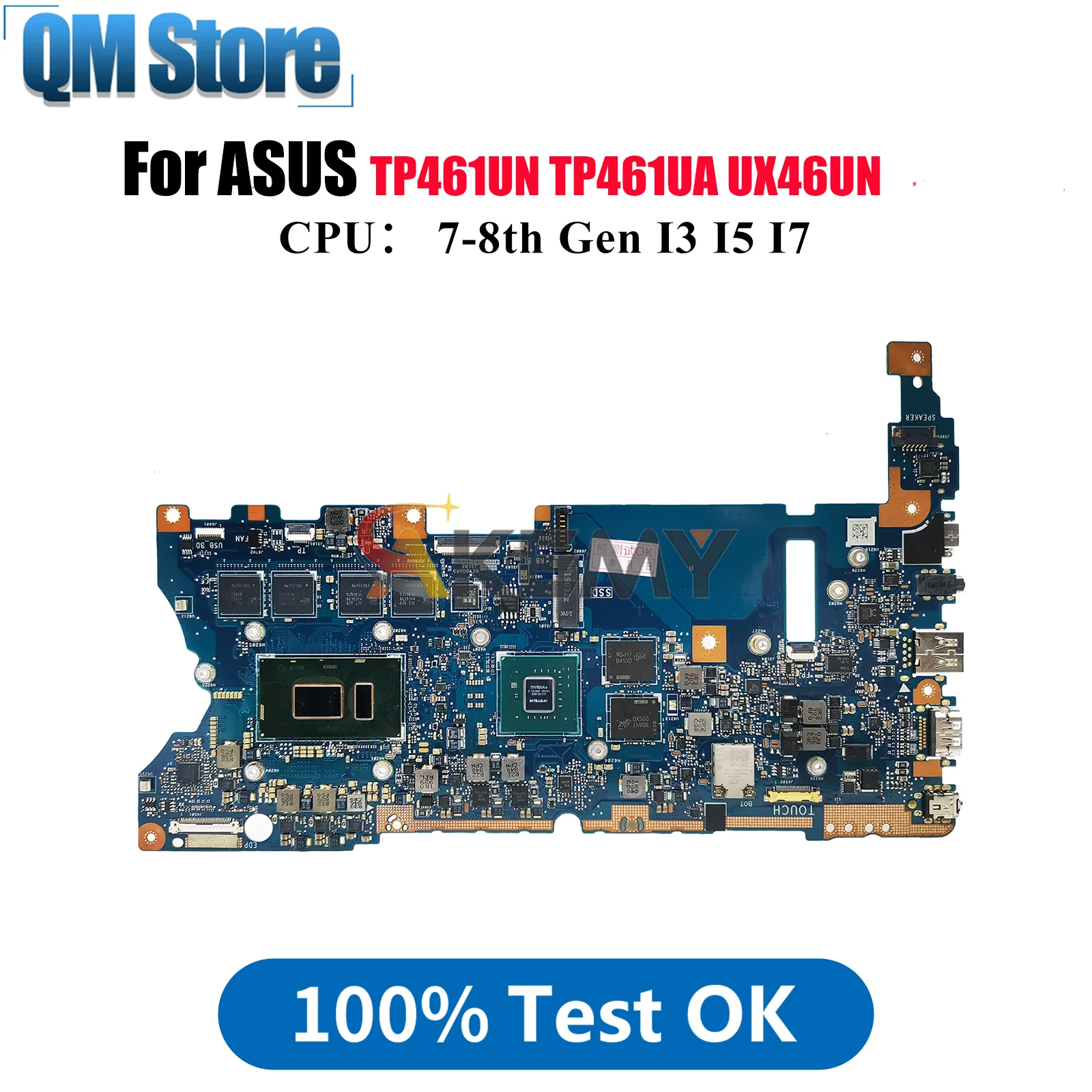 

UX461UN Laptop Motherboard For ASUS ZenBook UX461 UX46UN TP461UA TP461UN Notebook Mainboard With I3 I5 I7 CPU 100% tests OK stk