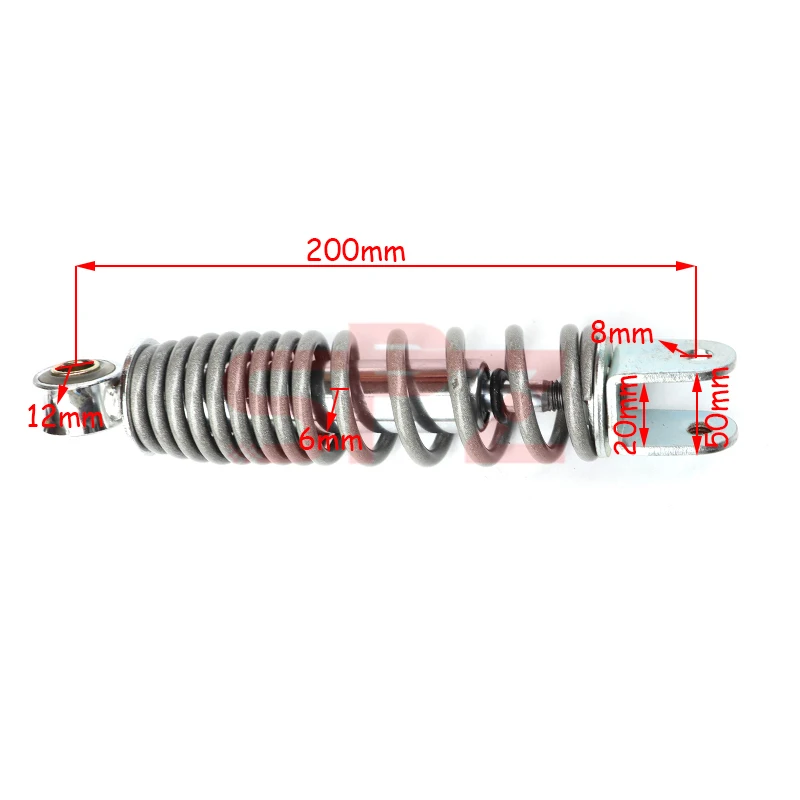 12mm Rear Shock Absorber Shocker Spring Suspension for Yamaha PW50 PW 50 PY50 Peewee 50 Y-Zinger Dirt Bike Motorcycle Chrome