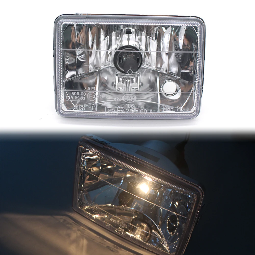 Clear Motorcycle Front Scooter Rectangle P43T W2.1x9.5d Replacement Headlight Headlamp E3 E mark For Vespa S 150 S150 2007 2017