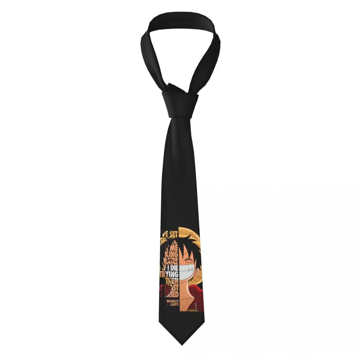 LUFFY One Piece Necktie Unisex 8 cm The King of Kirates Neck Tie for Mens Slim Wide Accessories Cravat Wedding Accessories Gift