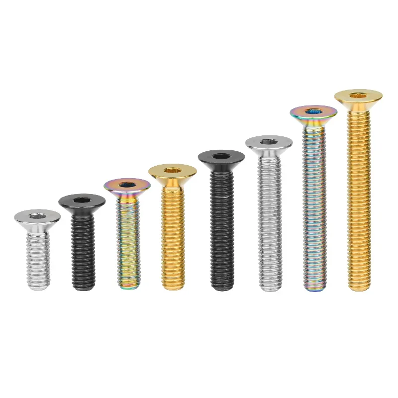 Titanium Alloy Flat Head / Countersunk Head Hex Socket Screw / Bolt M6 M8