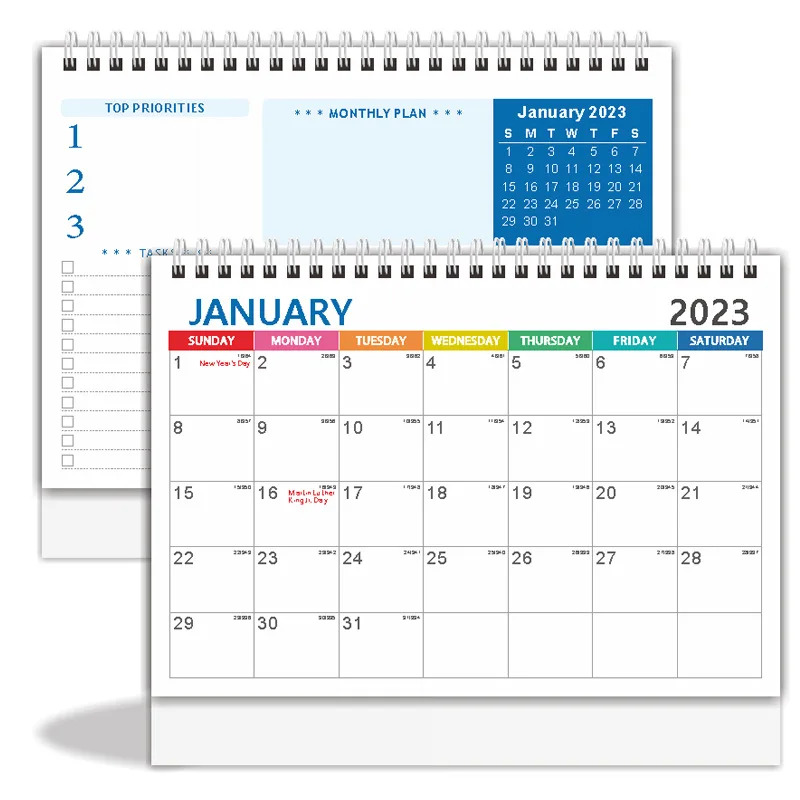 Tisch kalender einfache einfarbige große Büro Schreibtisch Kalender Zeit management Planer Monats planer Desktop-Kalender