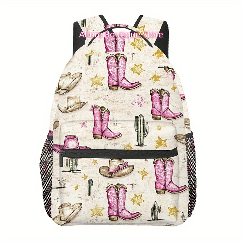 

Adorable Western-Inspired Backpack with Adjustable Straps, Lightweight & Foldable - Ideal for Hiking, Beach, Travel, Yoga, and C
