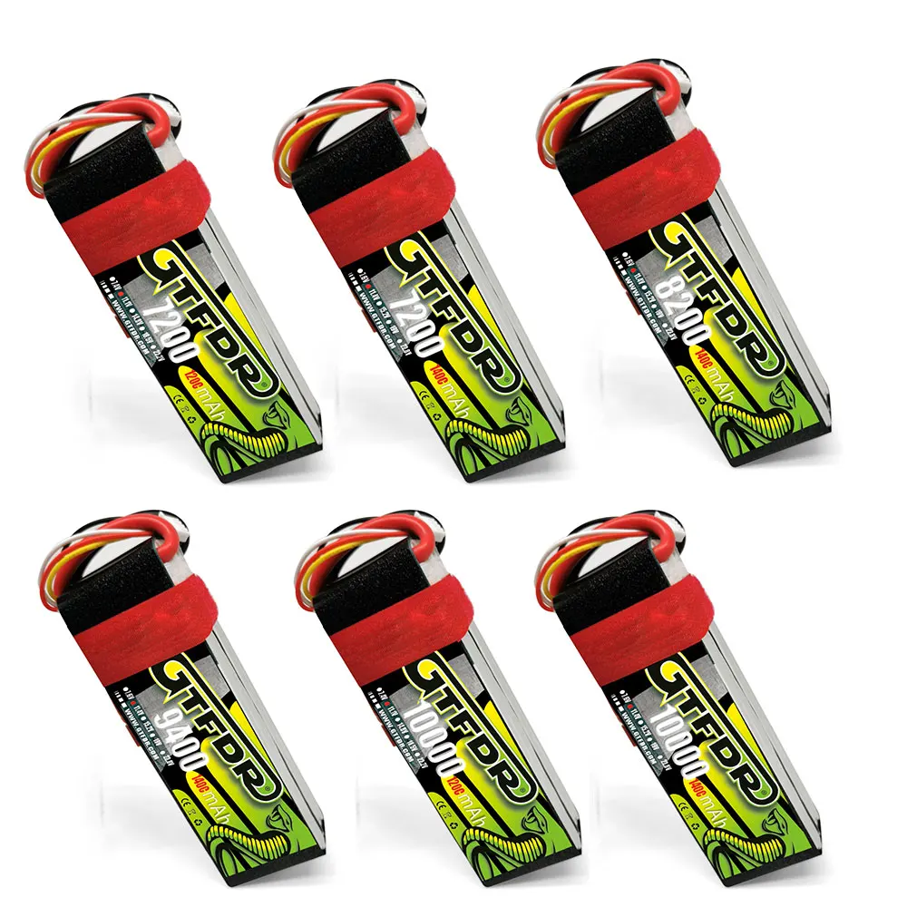 

GTFDR 3S 11.1V LIPO BATTERY 7200MAH 8200MAH 9400MAH 10000MAH 120C 140C for RC Car 1/10 1/8 Buggy truggy RC Car Truck UAV RACING